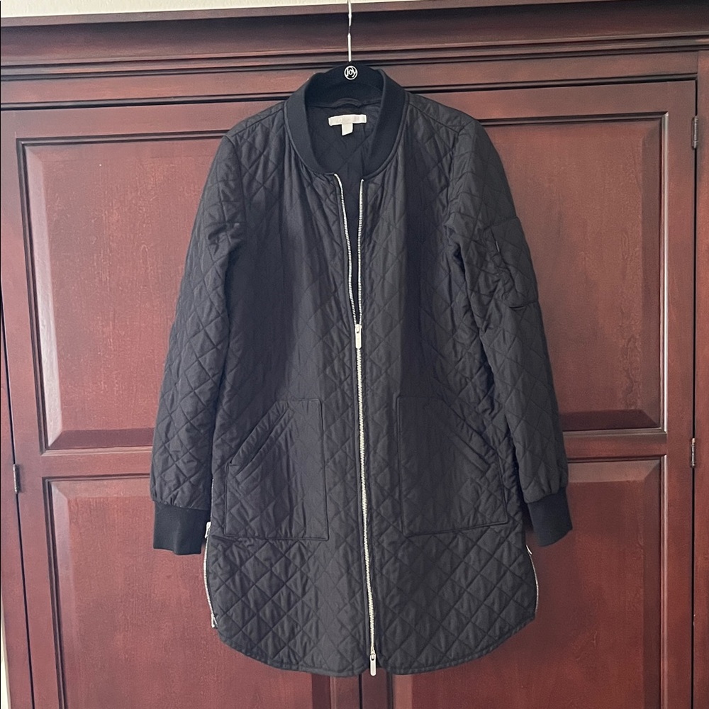 Zella Black Quilted Bomber Jacket